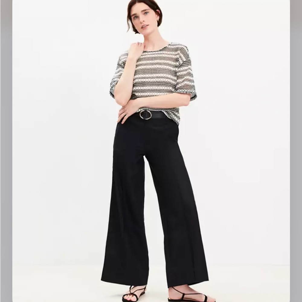 LOFT Black Wide-Leg Pants